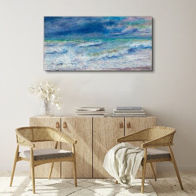 Foto auf leinwand Ruhiges Meer in Blau