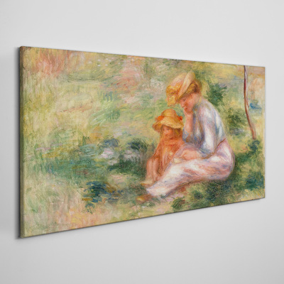 Foto auf leinwand Mutter und Tochter in der Sommersonne