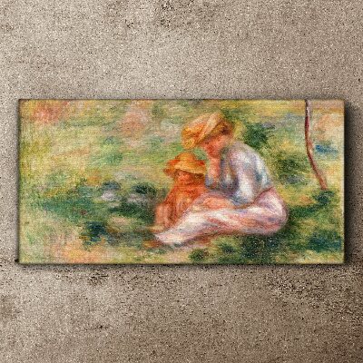 Foto auf leinwand Mutter und Tochter in der Sommersonne