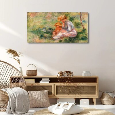 Foto auf leinwand Mutter und Tochter in der Sommersonne