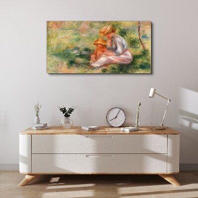 Foto auf leinwand Mutter und Tochter in der Sommersonne