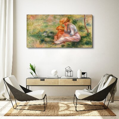 Foto auf leinwand Mutter und Tochter in der Sommersonne
