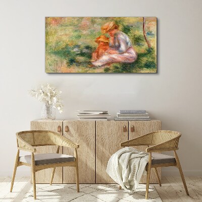 Foto auf leinwand Mutter und Tochter in der Sommersonne