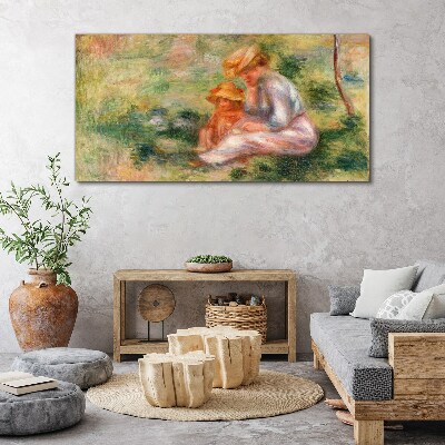 Foto auf leinwand Mutter und Tochter in der Sommersonne