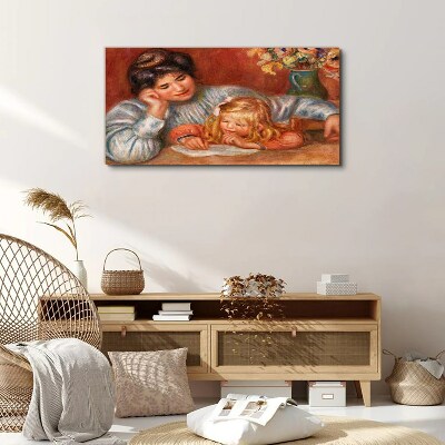 Foto auf leinwand Mutter mit Kind am Tisch