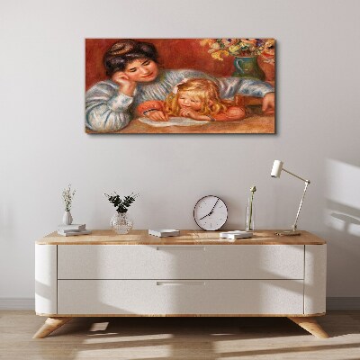 Foto auf leinwand Mutter mit Kind am Tisch