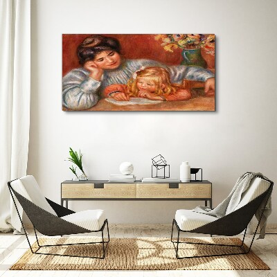 Foto auf leinwand Mutter mit Kind am Tisch