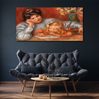 Foto auf leinwand Mutter mit Kind am Tisch