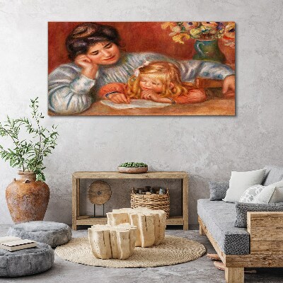 Foto auf leinwand Mutter mit Kind am Tisch