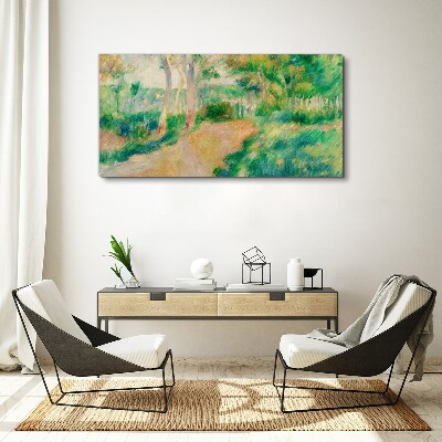 Foto leinwand Ein Sommerspaziergang zwischen den Bäumen