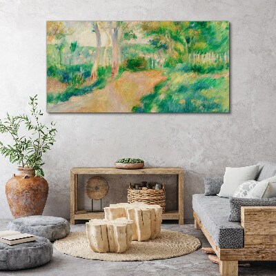 Foto leinwand Ein Sommerspaziergang zwischen den Bäumen