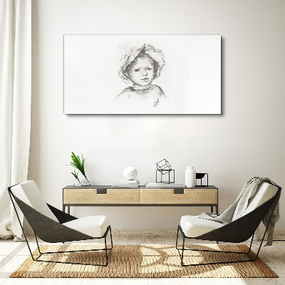 Bild auf leinwand Porträt eines Kindes mit Hut