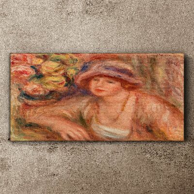 Foto auf leinwand Frau mit Hut