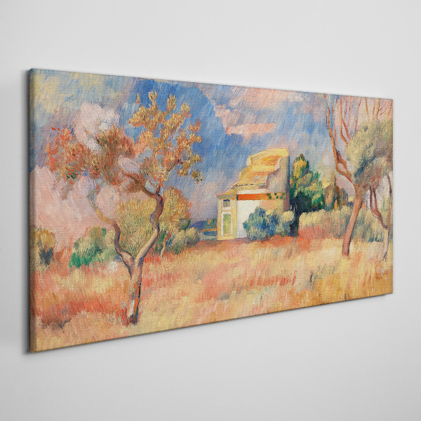Foto leinwand Sommerlandschaften in Pastellfarben