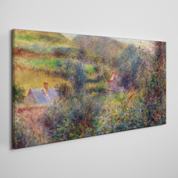 Wandbild Ländliche Landschaft in Pastellfarben