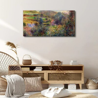 Wandbild Ländliche Landschaft in Pastellfarben