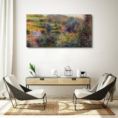 Wandbild Ländliche Landschaft in Pastellfarben
