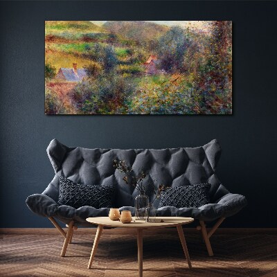 Wandbild Ländliche Landschaft in Pastellfarben