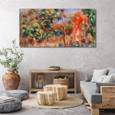 Foto auf leinwand Frau im Garten