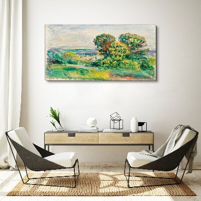 Wandbild Grüne Landschaft mit Bäumen