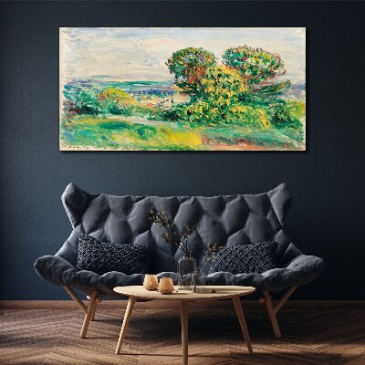 Wandbild Grüne Landschaft mit Bäumen