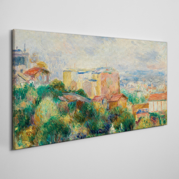 Foto auf leinwand Stadtbild in Pastelltönen