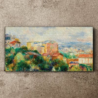 Foto auf leinwand Stadtbild in Pastelltönen