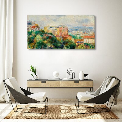 Foto auf leinwand Stadtbild in Pastelltönen