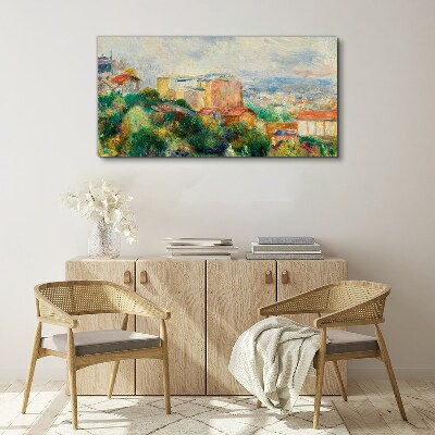 Foto auf leinwand Stadtbild in Pastelltönen