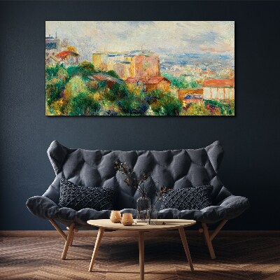 Foto auf leinwand Stadtbild in Pastelltönen
