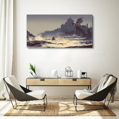 Foto auf leinwand Ein mystisches Land zwischen den Wellen