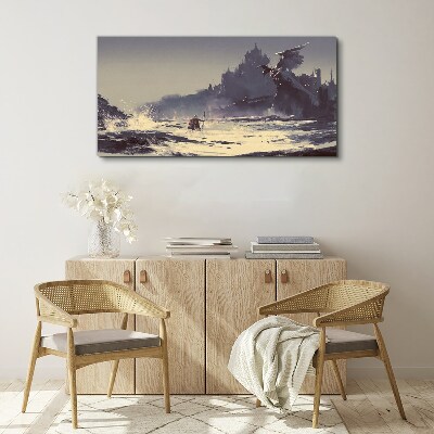 Foto auf leinwand Ein mystisches Land zwischen den Wellen