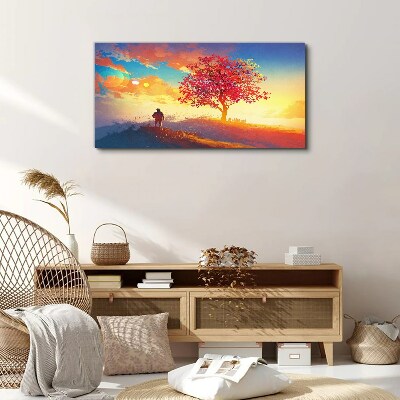 Foto auf leinwand Ein Spaziergang in einer farbenfrohen Landschaft