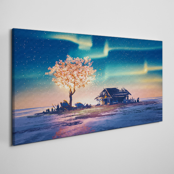 Foto auf leinwand Ein magischer Abend unter den Sternen