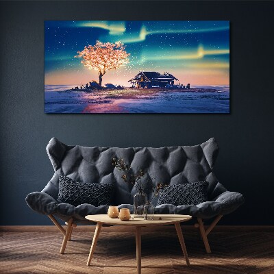 Foto auf leinwand Ein magischer Abend unter den Sternen