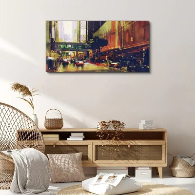 Bild auf leinwand Eine Straße im Trubel der Stadt