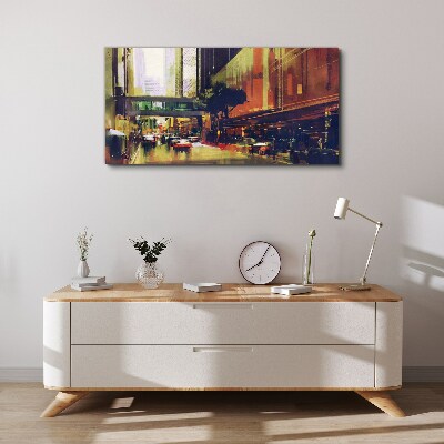 Bild auf leinwand Eine Straße im Trubel der Stadt