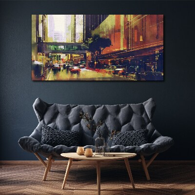 Bild auf leinwand Eine Straße im Trubel der Stadt