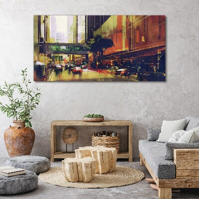 Bild auf leinwand Eine Straße im Trubel der Stadt