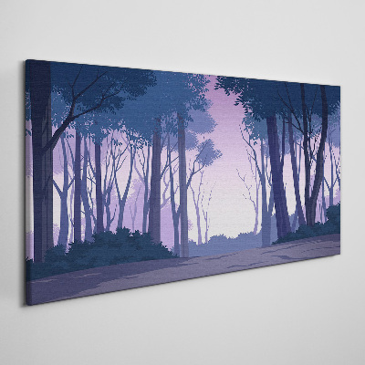 Foto auf leinwand Zauberwald in der Abenddämmerung