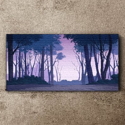 Foto auf leinwand Zauberwald in der Abenddämmerung