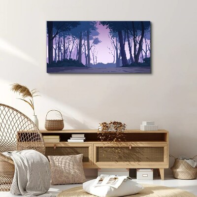 Foto auf leinwand Zauberwald in der Abenddämmerung