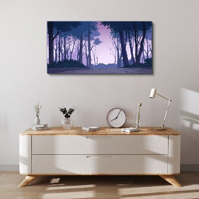 Foto auf leinwand Zauberwald in der Abenddämmerung
