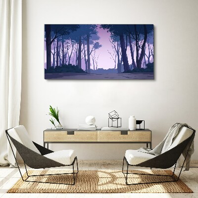 Foto auf leinwand Zauberwald in der Abenddämmerung