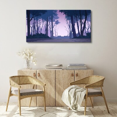 Foto auf leinwand Zauberwald in der Abenddämmerung