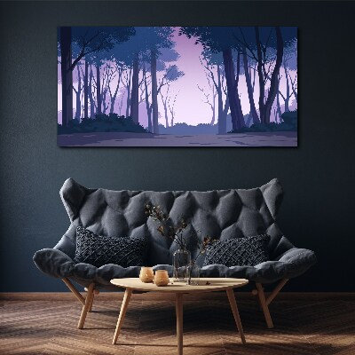 Foto auf leinwand Zauberwald in der Abenddämmerung