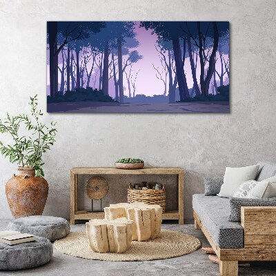 Foto auf leinwand Zauberwald in der Abenddämmerung