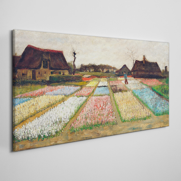 Bild auf leinwand Frühlingstulpenfelder