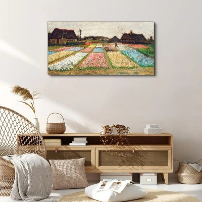 Bild auf leinwand Frühlingstulpenfelder