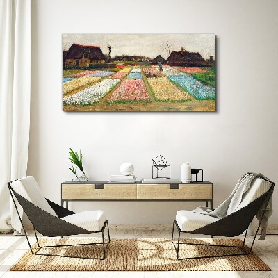 Bild auf leinwand Frühlingstulpenfelder